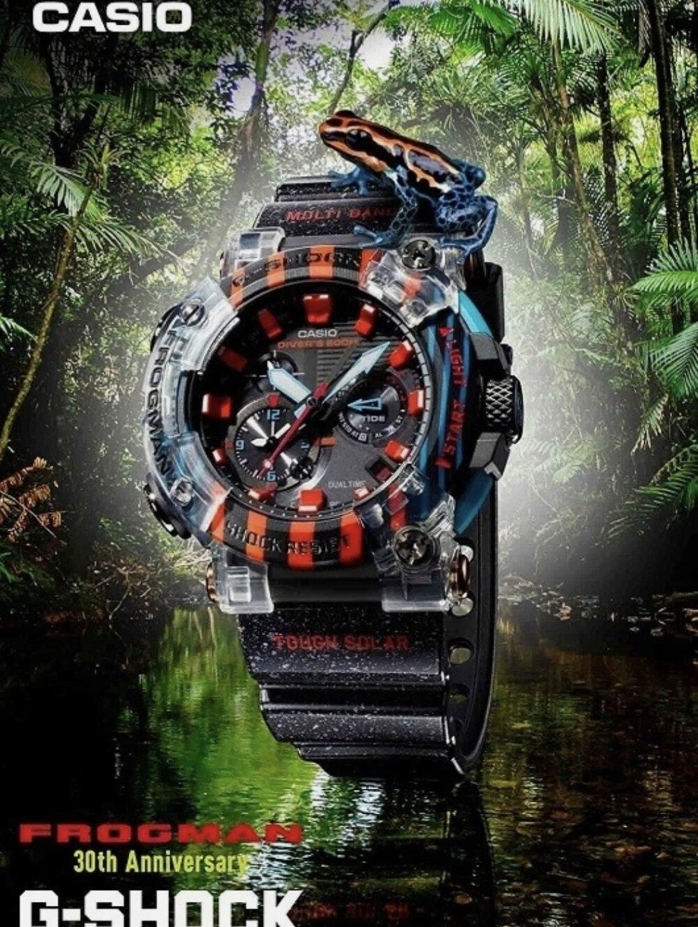 CASIO G-SHOCK FROGMAN GWF- A1000APF-1AJR 30th Poison Dart Frog Tough Solar Mens. - Picture 4 of 15